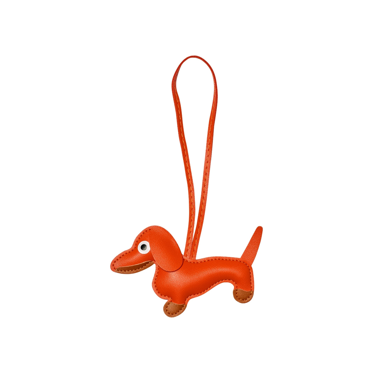 BAG CHARM Sausage Dog Orange