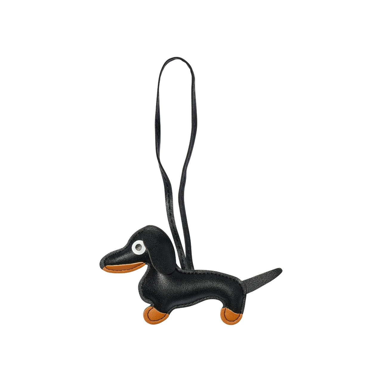 BAG CHARM Sausage Dog Black