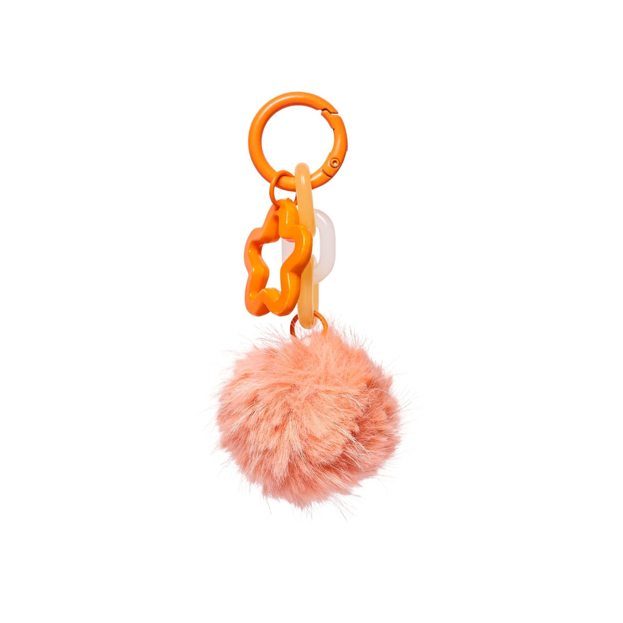 BAG CHARM Pompom Orange