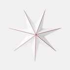 Adventsstjärna Noelle 60cm Vit/röd