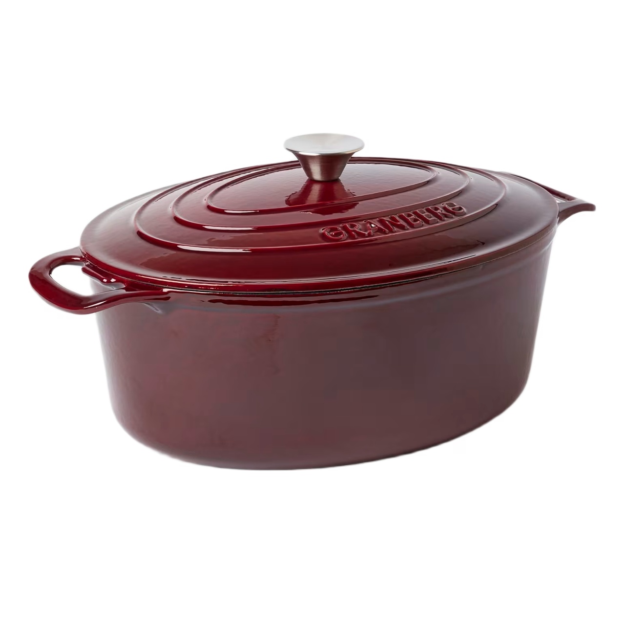 Gjutjärnsgryta Granberg oval 6L Burgundy
