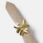 Servettring Mistel Guld 2-pack