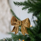 Julhänge Star Bow 10x10cm Gold