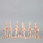 Bordsdekoration Jultomte, röd/vit