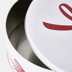 Plåtburk Bow 22x9cm vit