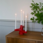 Ljusstake 4- ljus Brute röd