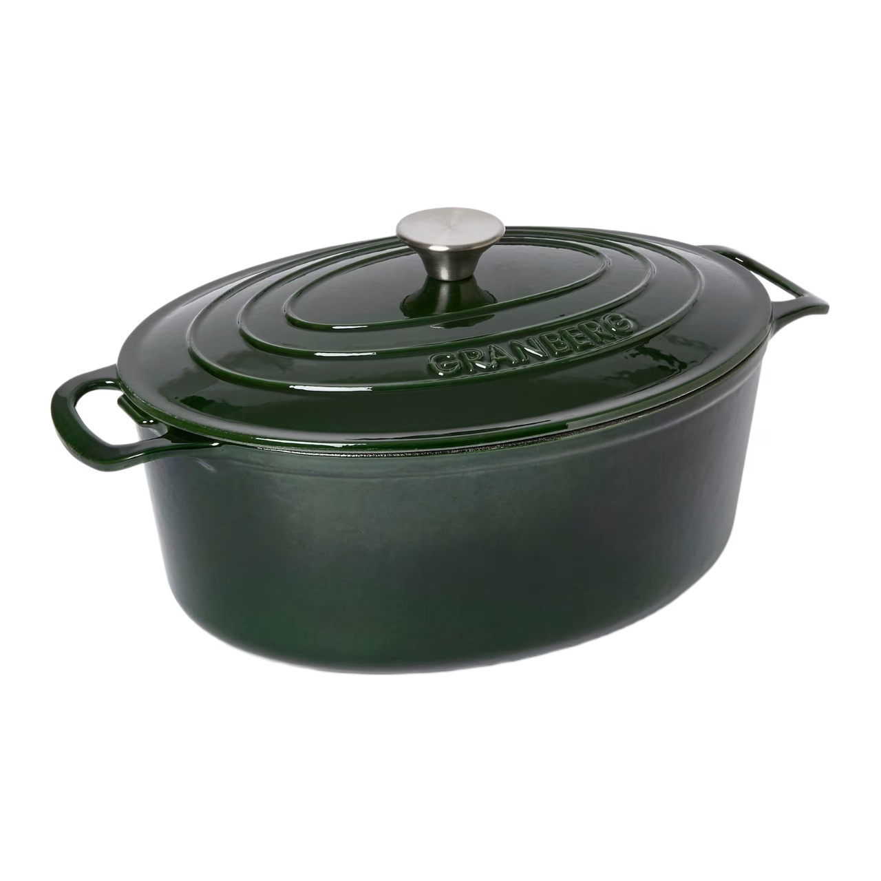 Gjutjärnsgryta Granberg oval 6L Grön