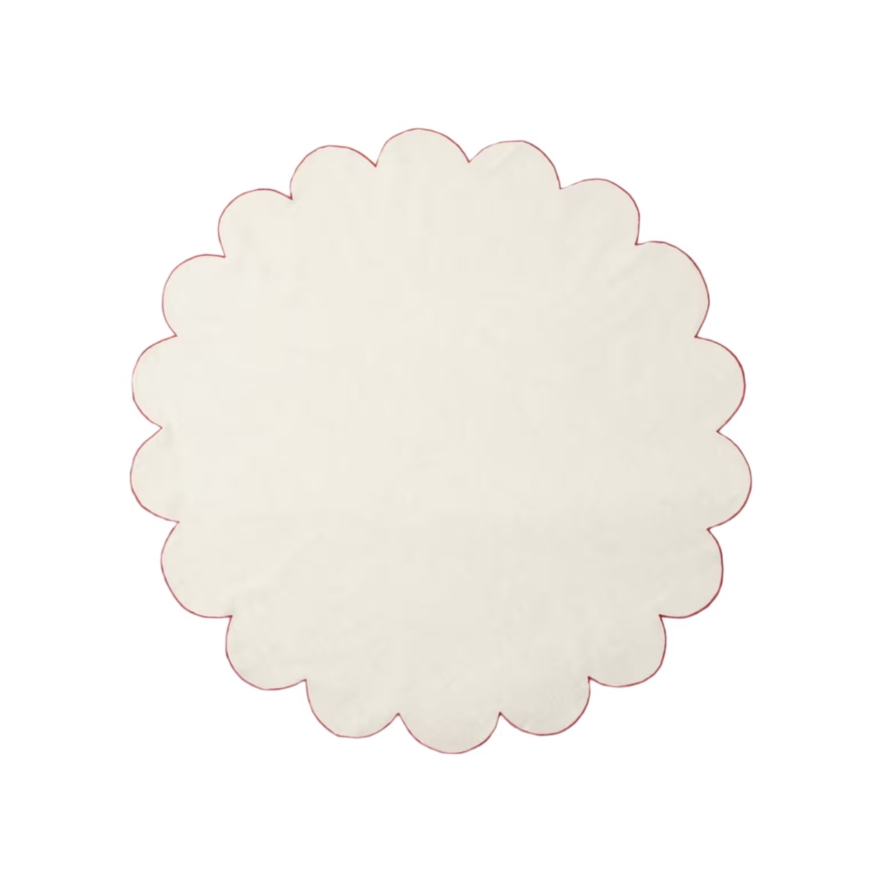 Julgransmatta Castille offwhite/röd