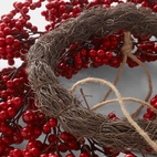 Krans Berry 35 cm röd