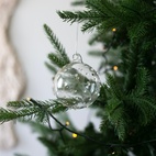 Glaskula Spiky 8 cm klar