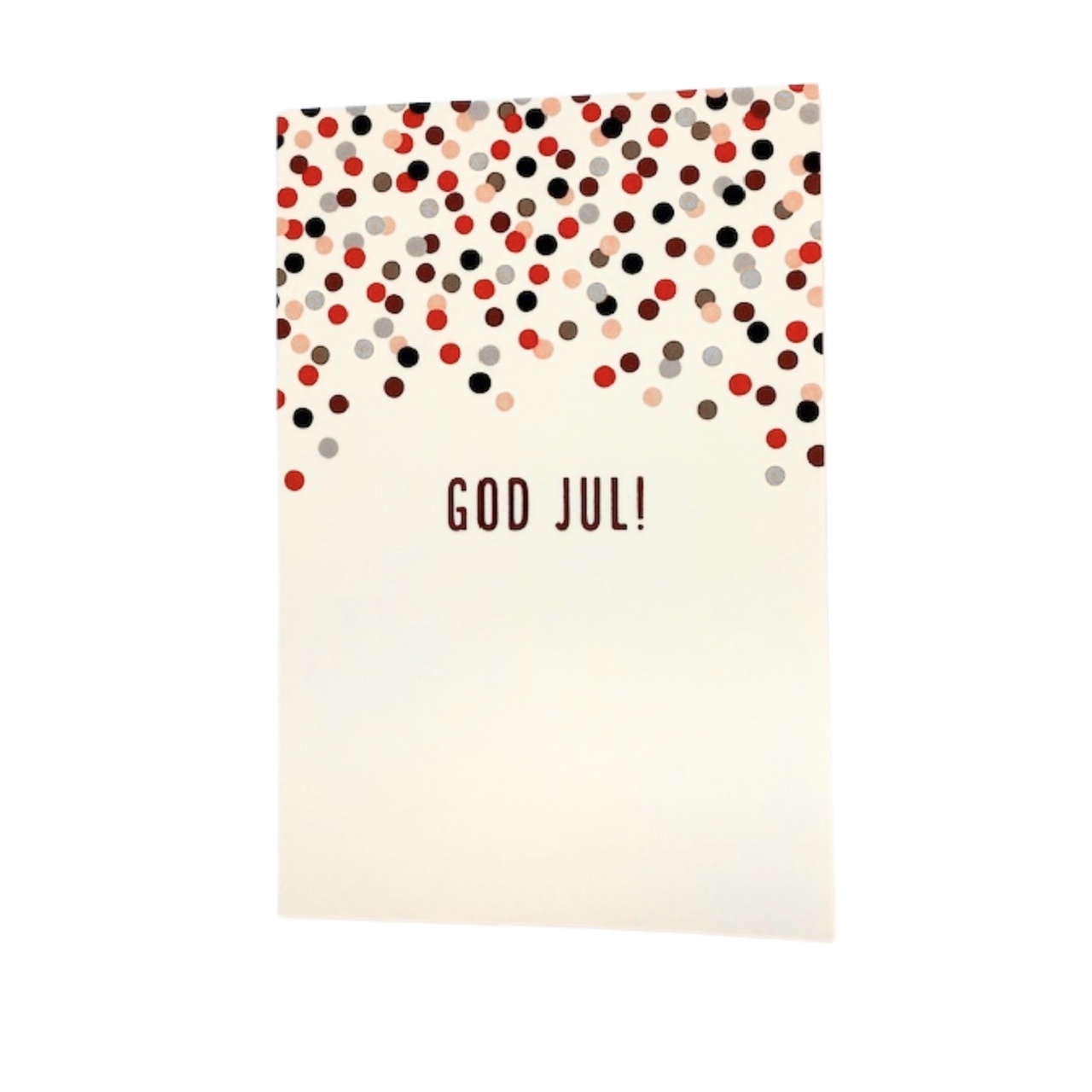 Kort 10x15 Konfetti Jul