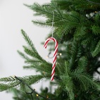 Juldekoration Polkagris 10-p röd/vit