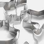 Pepparkaksform 5- pack Silver