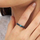 Ring Color top Retro blue