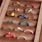 Ring Color top Retro blue