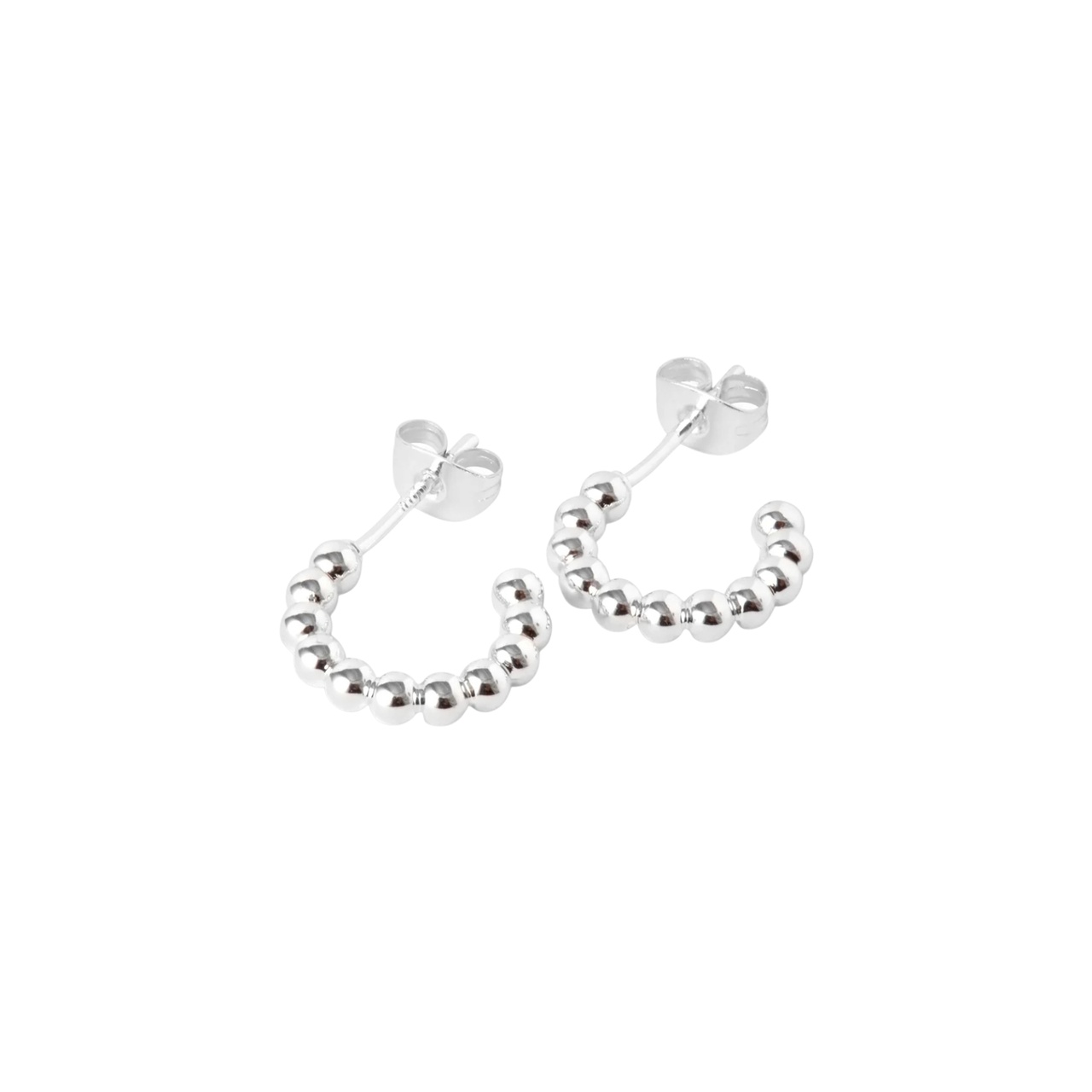 Örhänge Color balls hoops silver