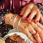 Armband Color ball heart multi