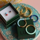 Ring Double color Guld/mint
