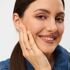 Ring Double color Coral/plum