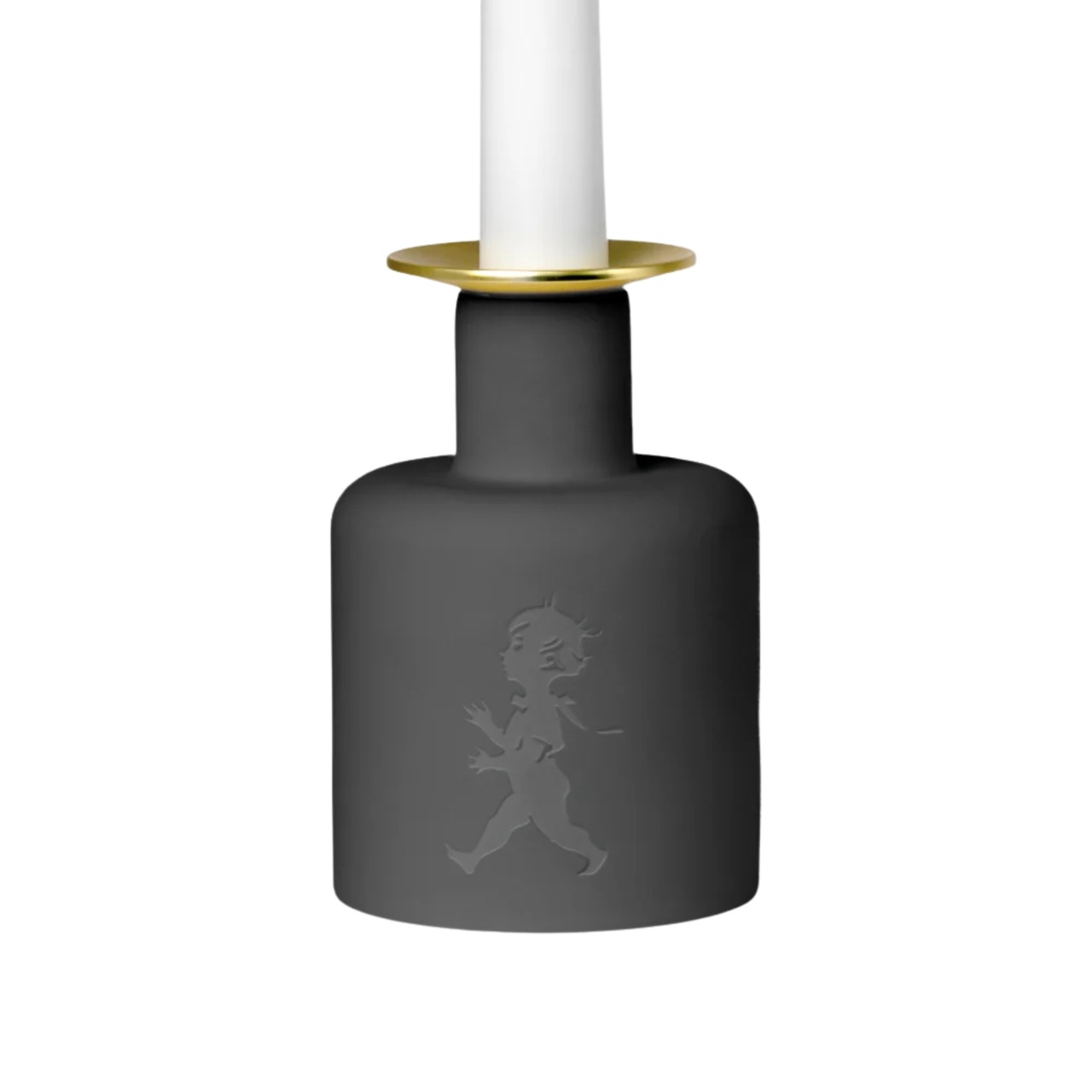 Ljusstake Keramik Mörkgrå