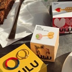 Ring Double color Blue/Coral