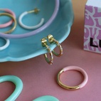 Ring Double color Guld/pink