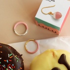 Ring Double color Guld/pink