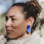 Örhängen Brickor Duo blå