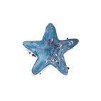 Glasskulptur Star blå