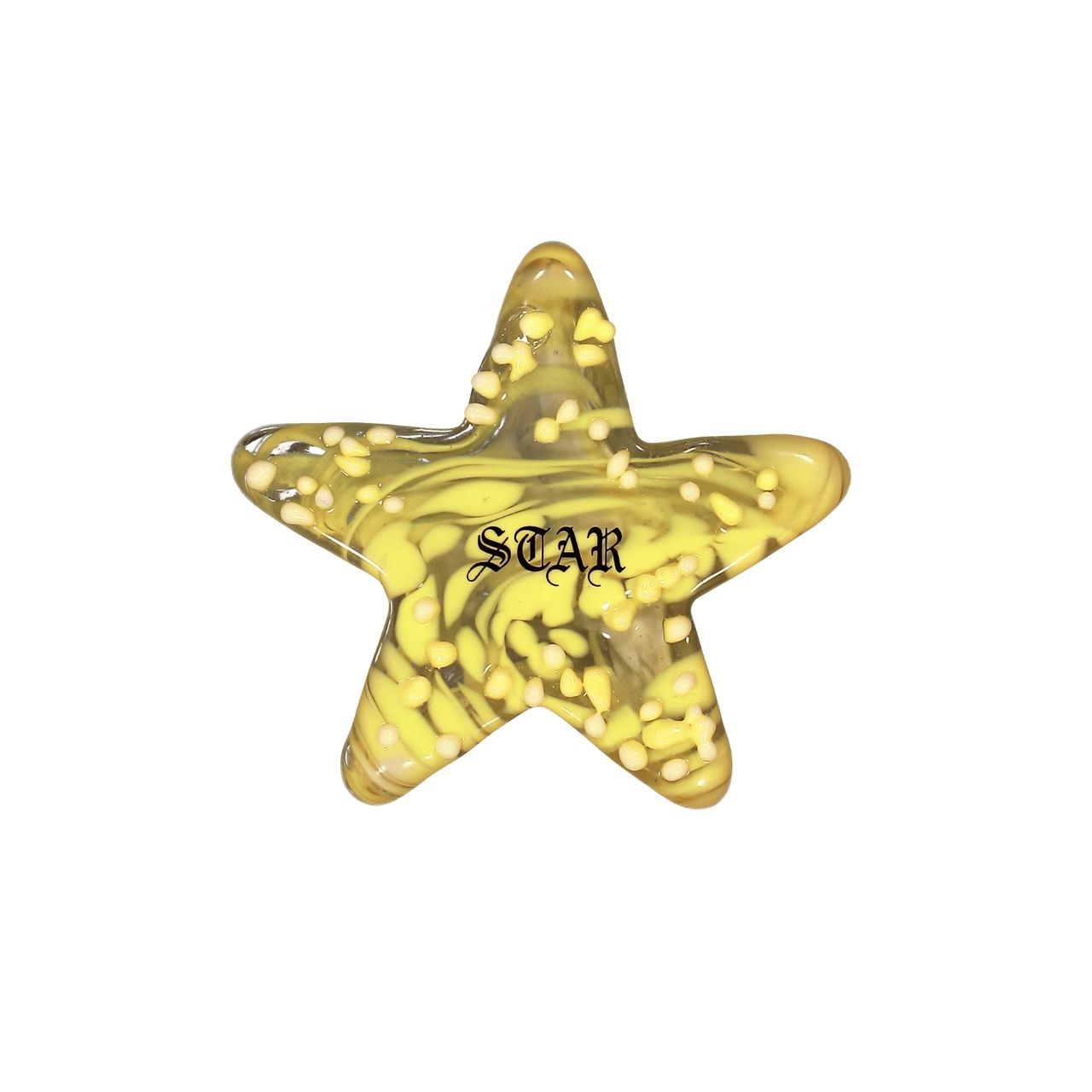 Glasskulptur Star gul