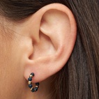 Örhänge Color balls hoops retro blue