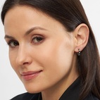 Örhänge Color balls hoops retro blue