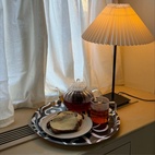 Bricka Virvla 38 cm rund blå/creme