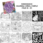 Bok BahKadisch Coloring Cards Lila