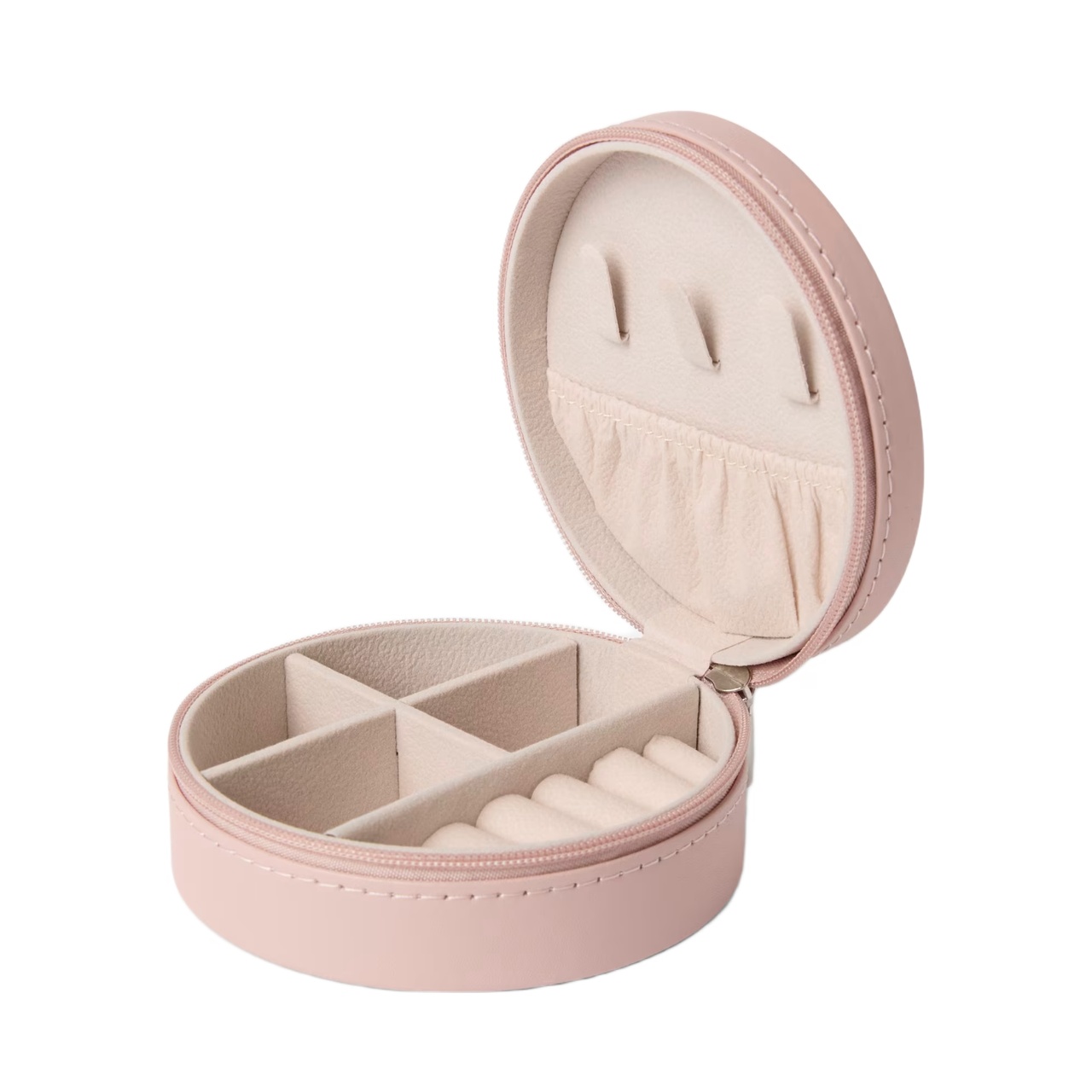 Smyckesskrin Jackie rund ljusrosa
