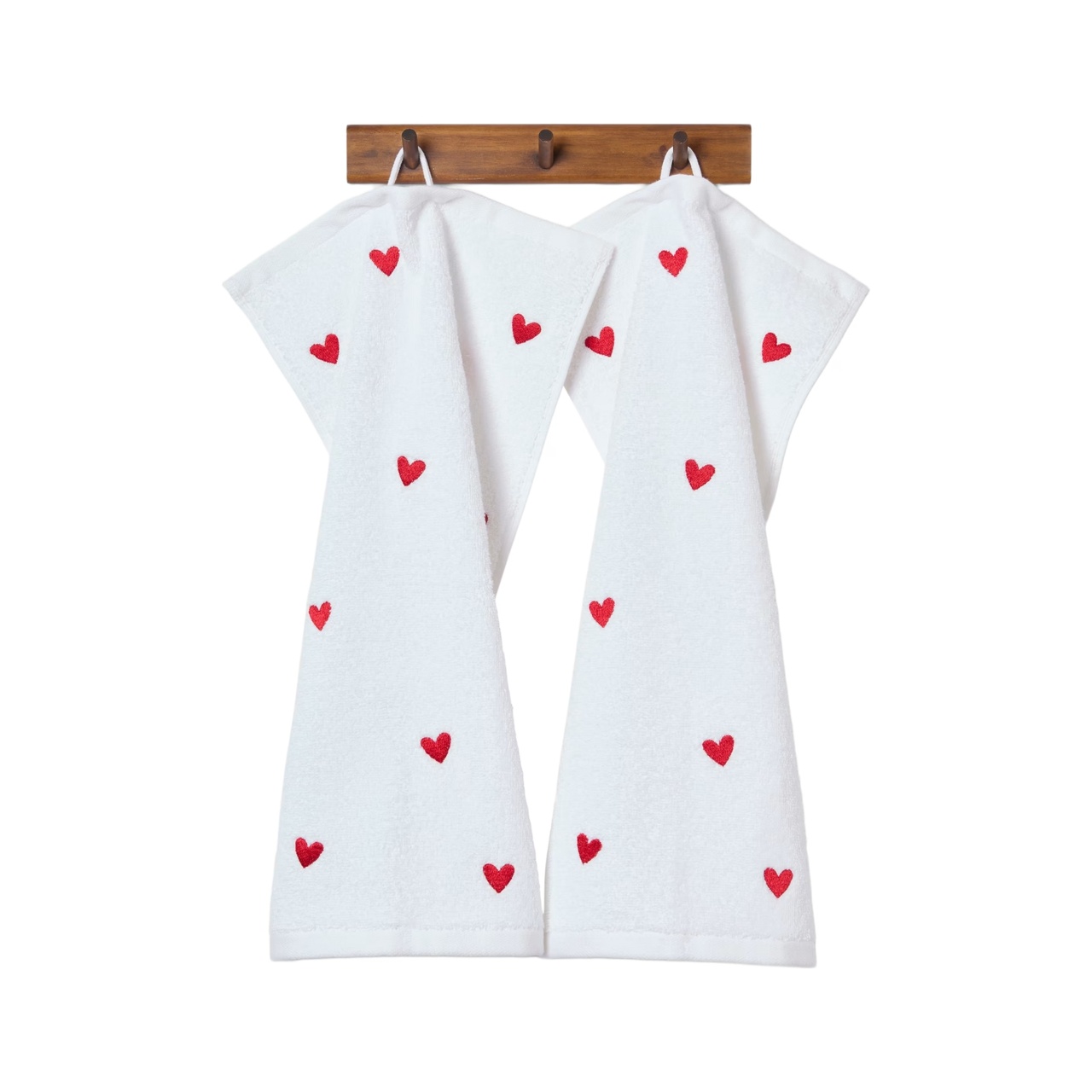 Gästhandduk Valentines 30x50 cm 2-p röd