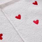 Gästhandduk Valentines 30x50 cm 2-p röd