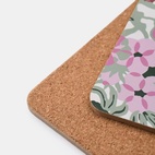 Glasunderlägg Florette 4-p Grön