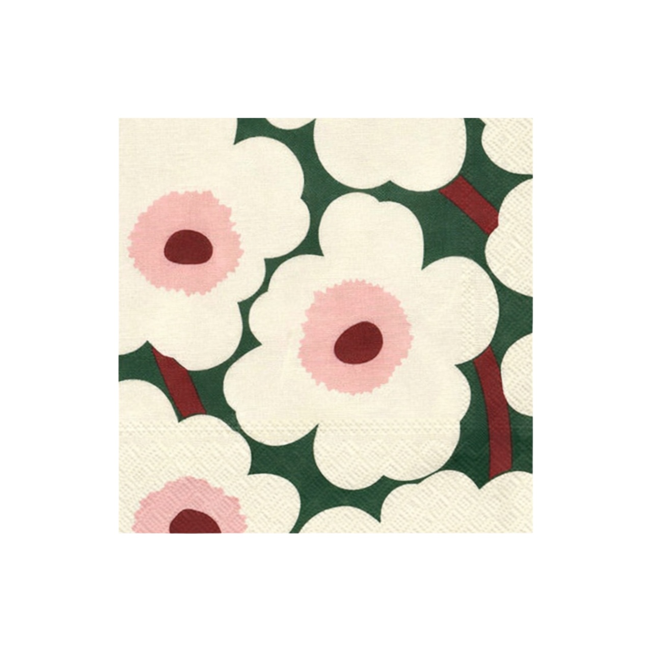 Servett Unikko 33 cm Mörkgrön