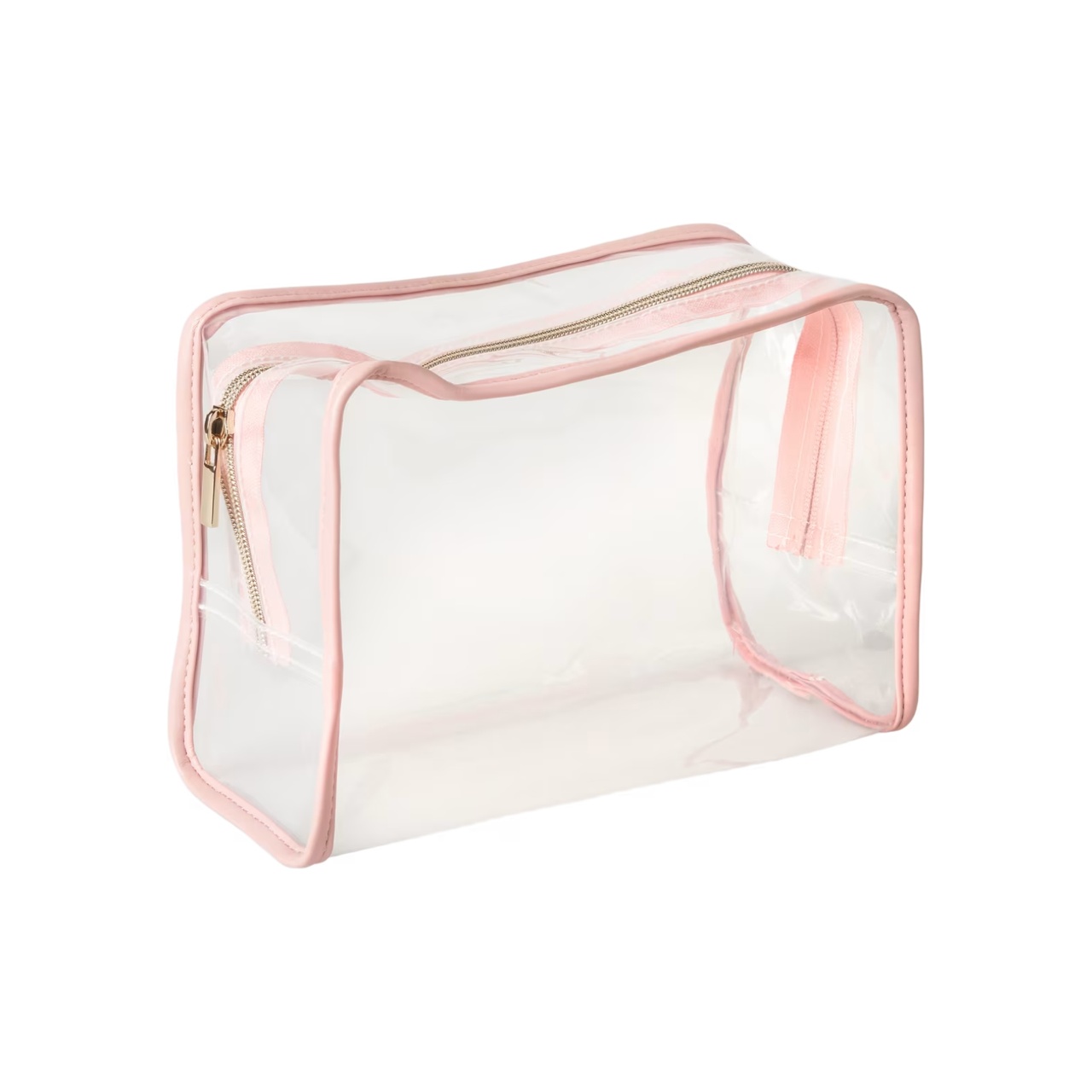 Necessär 23x17 cm transparent/rosa