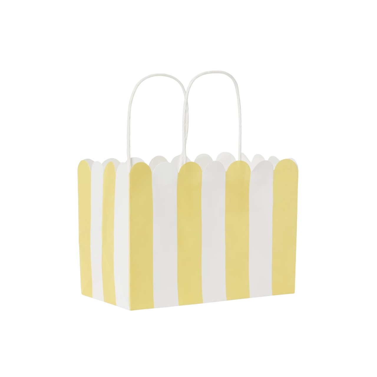 Presentpåse S Frill rand gul/vit