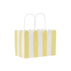 Presentpåse S Frill rand gul/vit