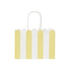Presentpåse S Frill rand gul/vit