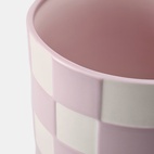 Kruka DT Schackruta Rosa