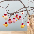 Påskhänge Mini Höna 10-pack Multi