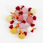 Påskhänge Mini Höna 10-pack Multi