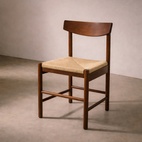 Stol Alma med flätad sits Mörk Ek