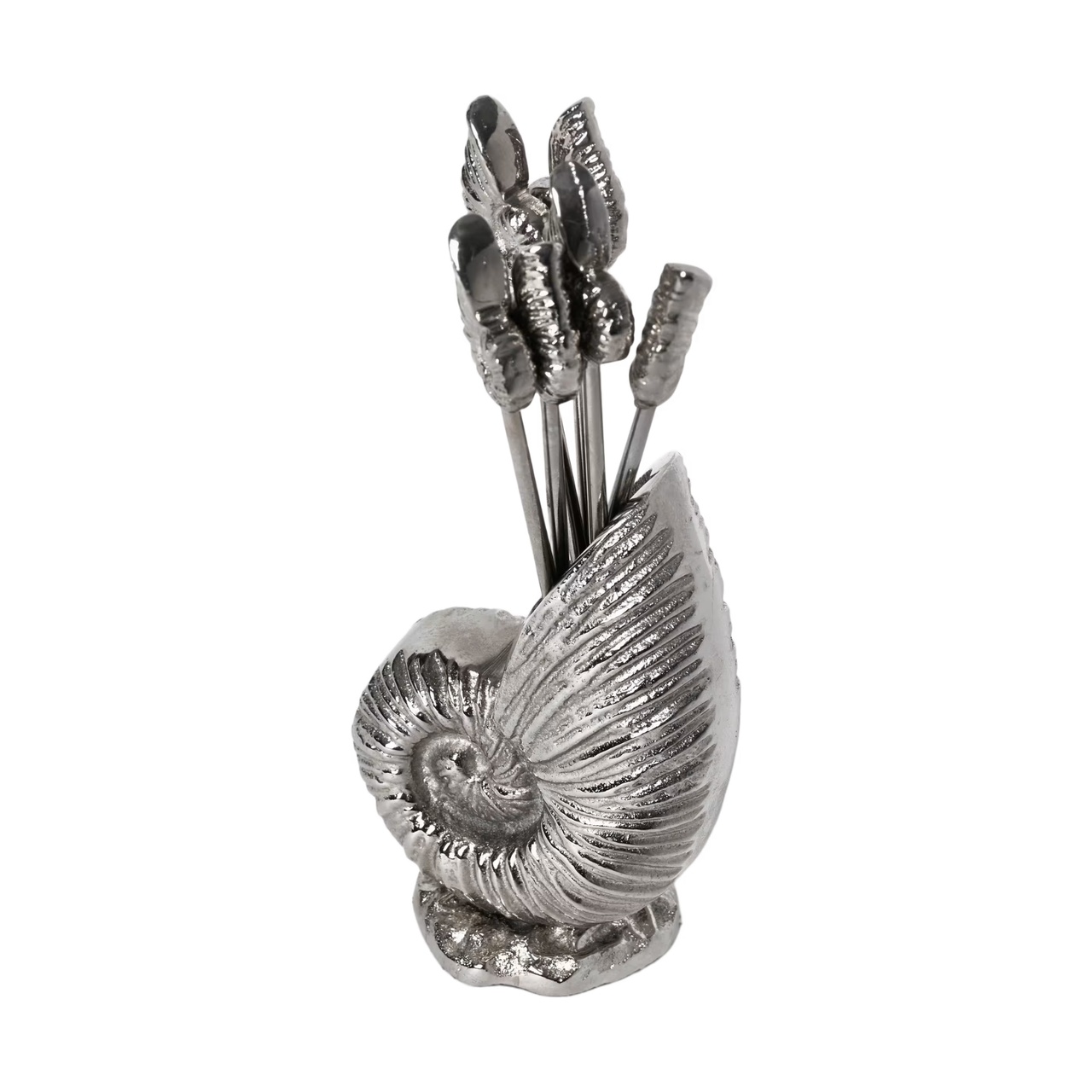 Plockpinnar Shell 6-p Silver