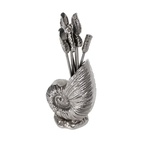 Plockpinnar Shell 6-p Silver