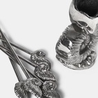 Plockpinnar Shell 6-p Silver